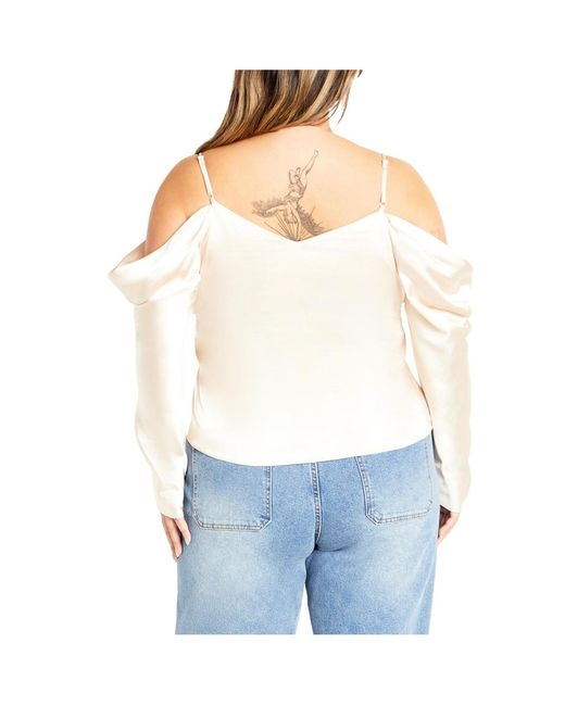 City Chic Blue Plus Size Keyla Top