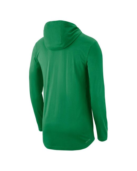 Nike Green Oregon Ducks Campus Performance Tri-blend Long Sleeve Hoodie T-shirt for men