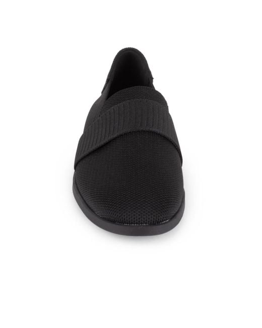 Tahari Black Mykonos Knit Slip-on Loafers