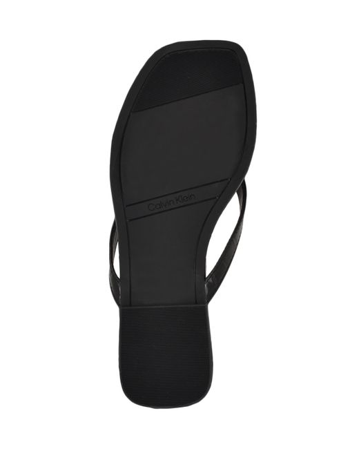 Calvin Klein Black Stelea Flat Thong Sandals