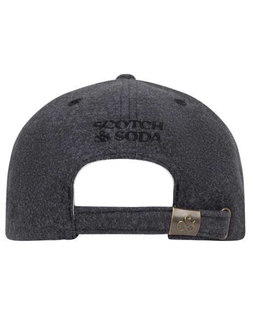 Scotch & Soda Gray Wool Adjustable Cap for men