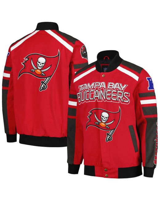 G-III 4Her by Carl Banks Red Tampa Bay Buccaneers Power Forward Racing Full-snap Jacket for men