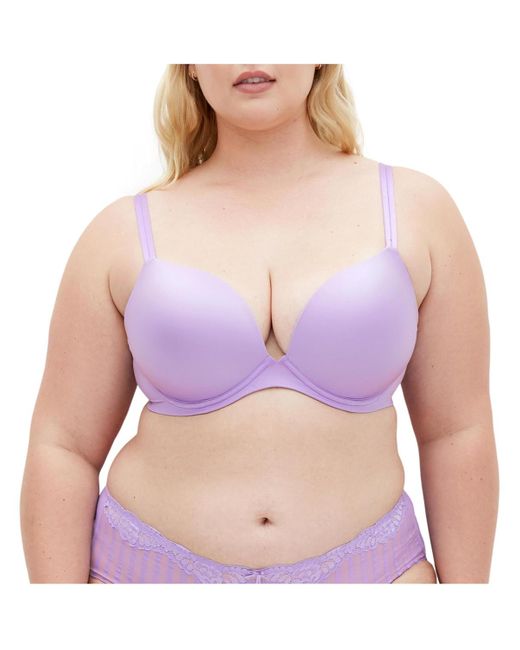 City Chic Purple Plus Size Adore Push Up Bra