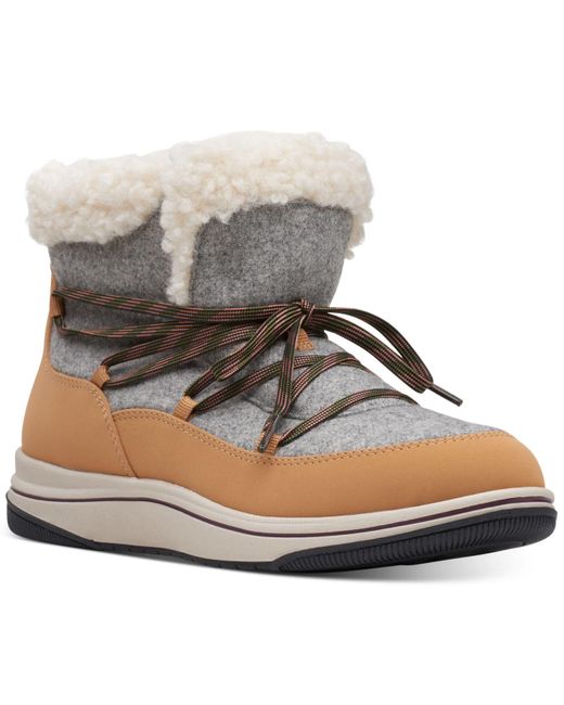 clarks booties lace up