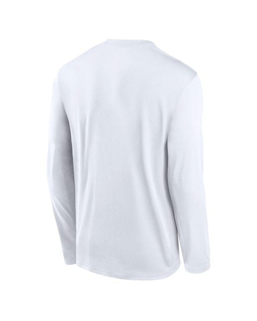 Nike White Tennessee Volunteers 2025 Courtside Basketball Shootaround Legend Dri-fit Long Sleeve T-shirt for men