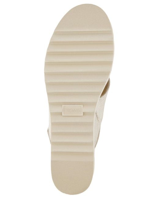 TOMS Metallic Diana Crisscross Platform Wedge Sandals