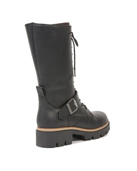 Celtic & Co. Black Strap Detail Mid Calf Boot