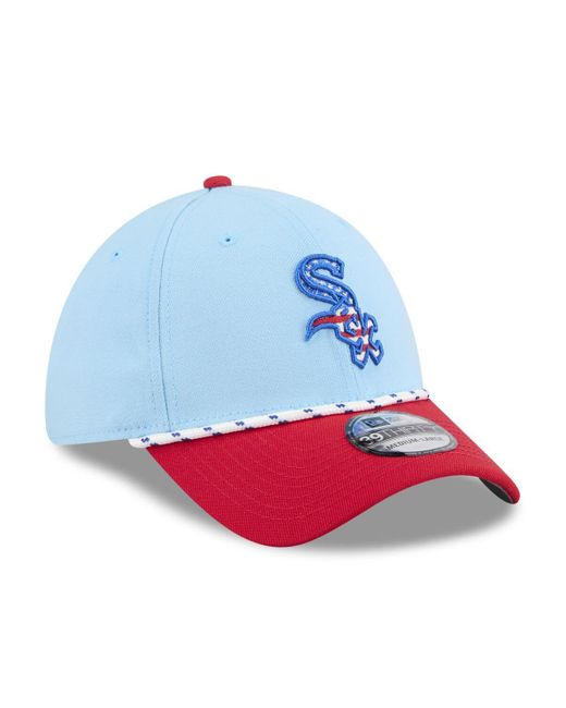 KTZ Light Blue/red Chicago White Sox 2025 Fourth Of July 39thirty Flex Hat for men