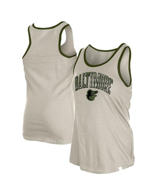KTZ Green Cream Baltimore Orioles Armed Forces Tank Top