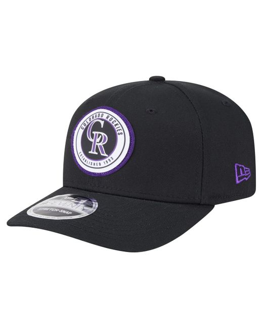 KTZ Blue Colorado Rockies Circle Patch 9seventy Stretch-snap Hat for men