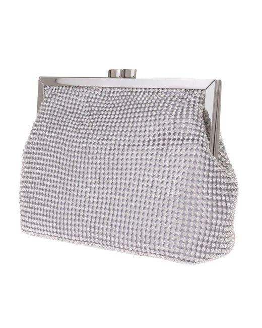 silver pouch clutch