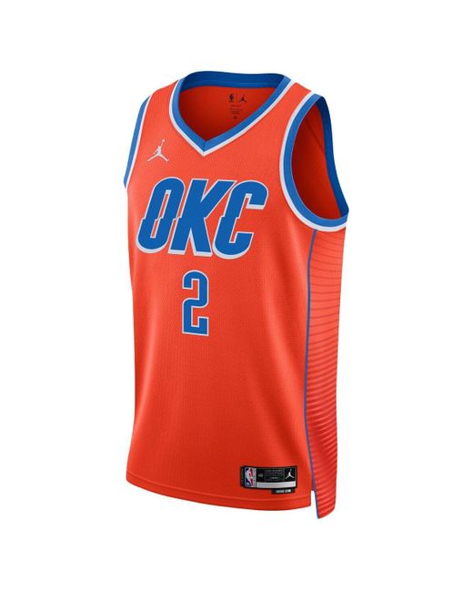 Nike Red Shai Gilgeous-alexander Oklahoma City Thunder Statement Edition Swingman Jersey for men