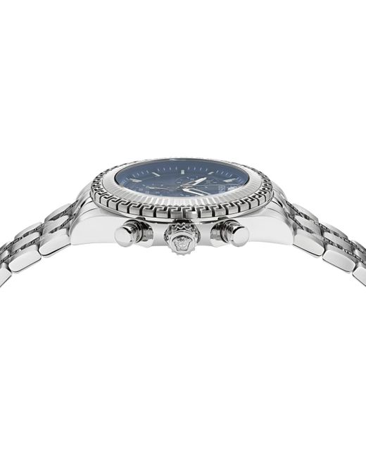 Versace Gray Swiss Chronograph Fornax Bracelet Watch 43mm for men