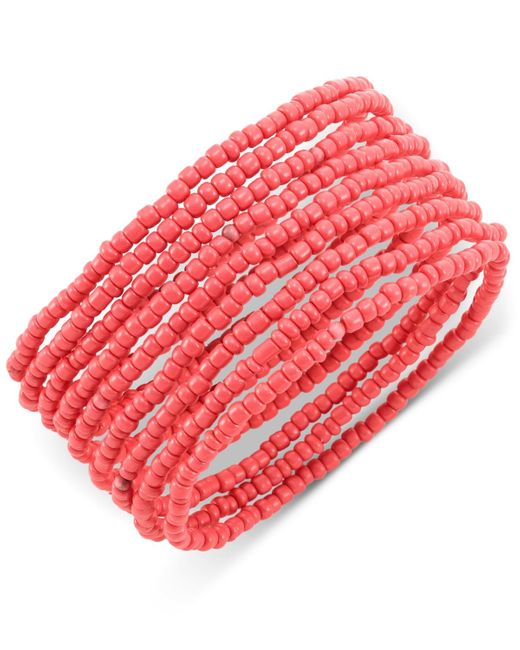 Style & Co. Red 9-pc. Color Seed Bead Stretch Bracelets