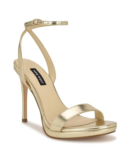Nine West Metallic Loola Ankle Strap Stiletto Sandals