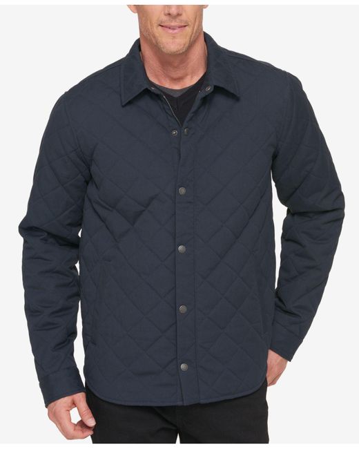 Levi's Men's Diamond Quilt Shirt Jacket in Blue for Men | Lyst