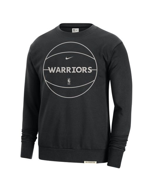 Nike Black Golden State Warriors 2023/24 Authentic Standard Issue Travel Performance Pullover Sweatshirt for men