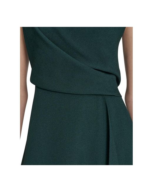Vince Camuto Green Signature Stretch Crepe Midi Dress