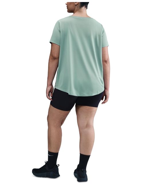 Nike Blue Plus Size Active Dri-fit Short-sleeve Logo T-shirt