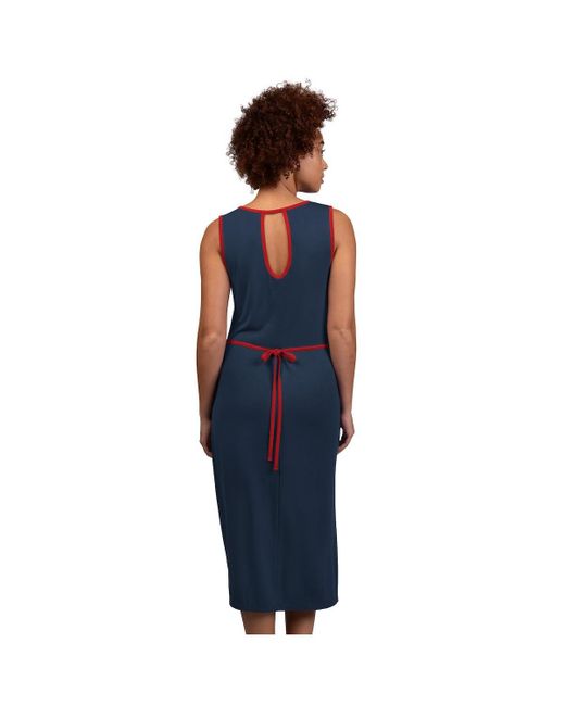 G-III 4Her by Carl Banks Blue Atlanta Braves Center Field Maxi Dress
