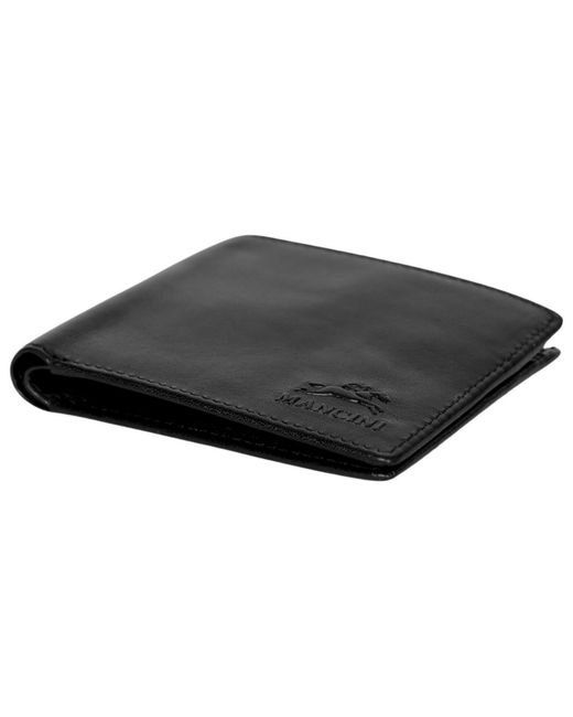 Mancini Black Bill-fold Wallet for men