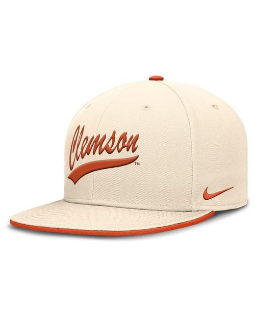 Nike Pink Clemson Tigers Primetime True Performance Fitted Hat for men