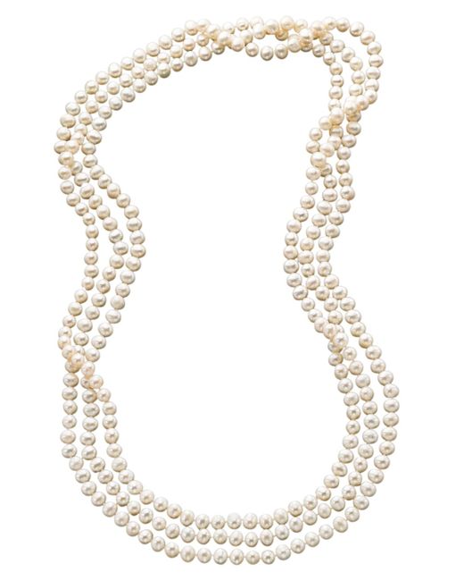 Macy's White 100" Cultured Freshwater Pearl Endless Strand Necklace (7-8mm)