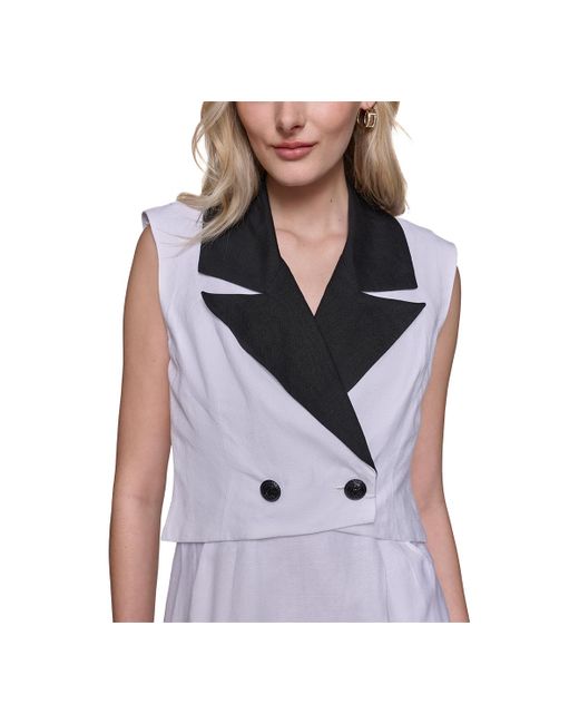 Karl Lagerfeld Purple Jacket & Square-neck Dress