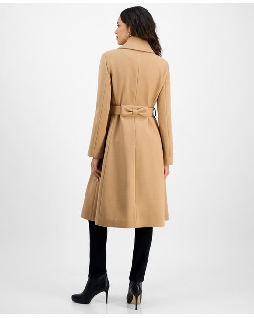 Cece Natural Single-breasted Belted Coat