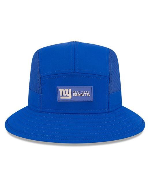 KTZ Blue New York Giants 2025 Sideline Bucket Hat for men