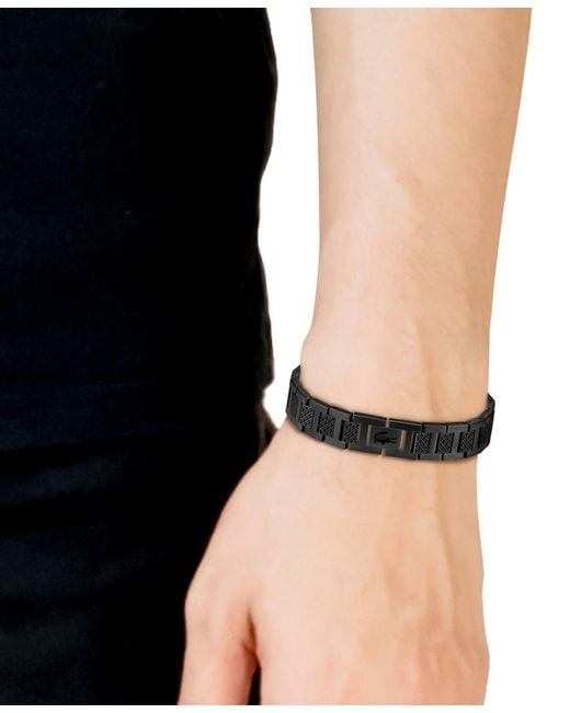 Lacoste Black Metropole Ip Link Bracelet