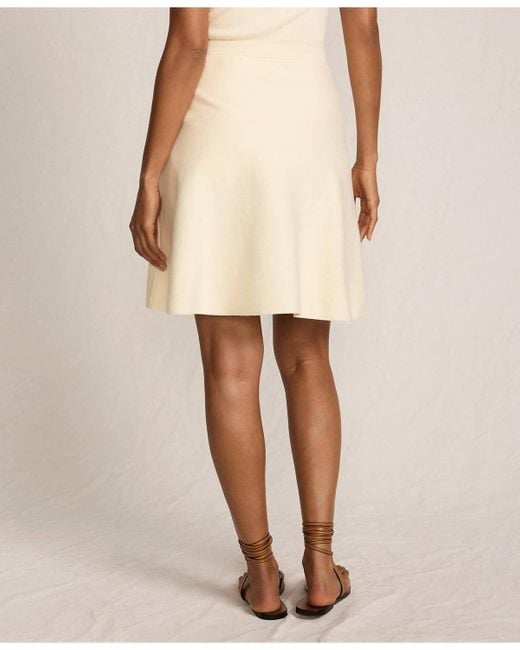 Lands' End Natural Fine Gauge Cotton Sweater Above The Knee Circle Skirt