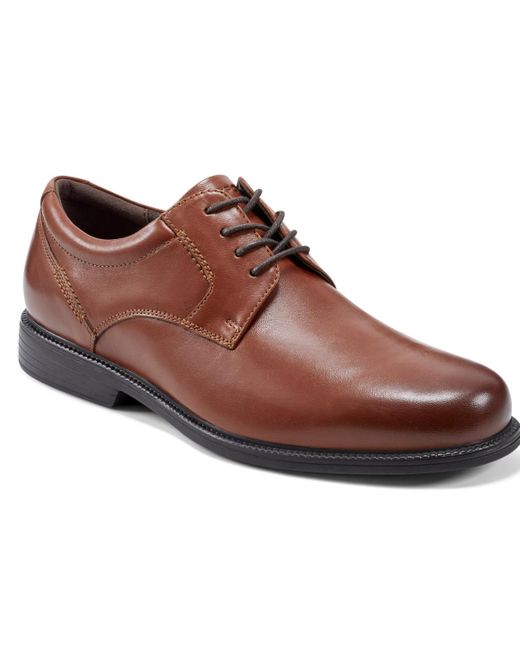 Rockport Brown Charles Road Plain Toe Dress Shoe for men