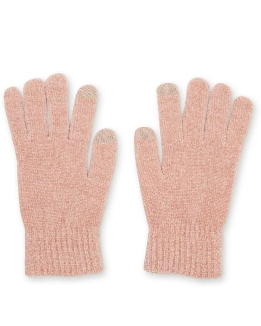 Steve Madden Pink Chenille Magic Gloves