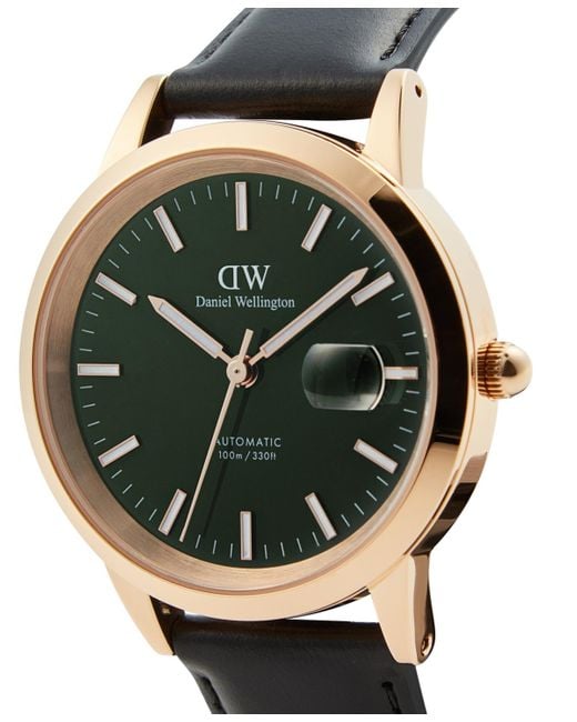 Daniel Wellington White Automatic Leather Watch for men