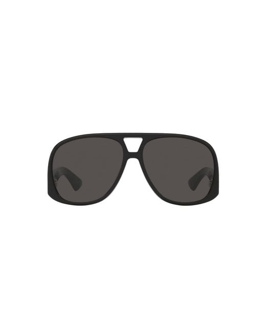 Saint Laurent Black Pilot Sunglasses