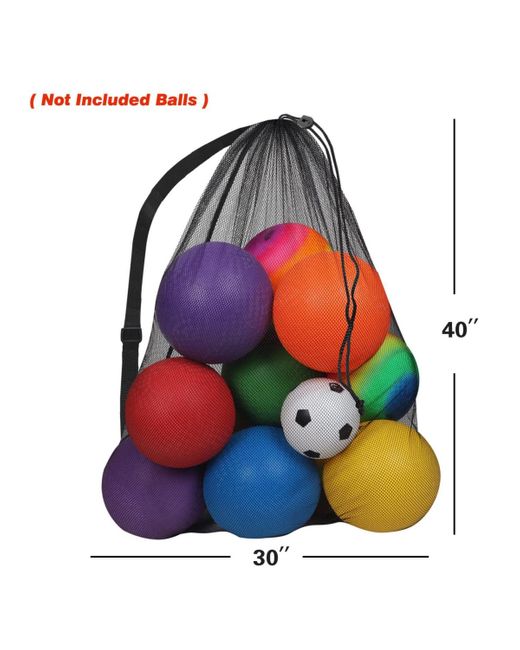 Gse Games & Sports Expert Blue 30" X 40" Extra-large Mesh Sports Ball Drawstring Bag