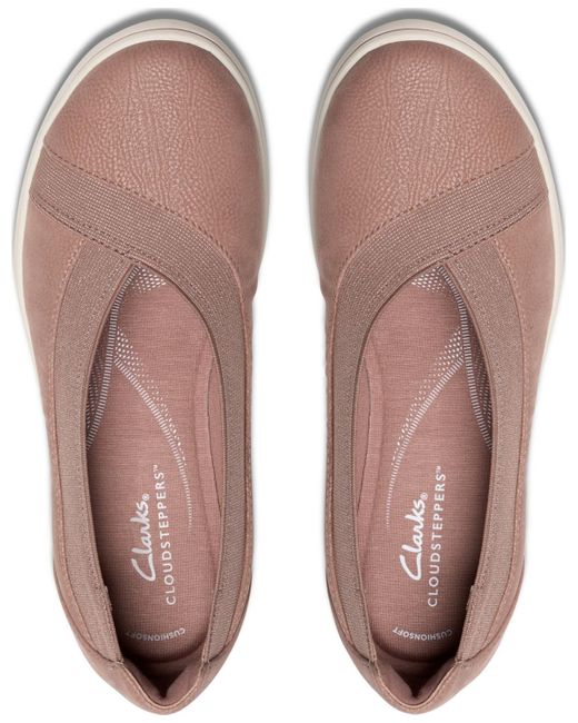 Clarks Pink Cloudsteppers Breeze Sky Air Slip On Shoes