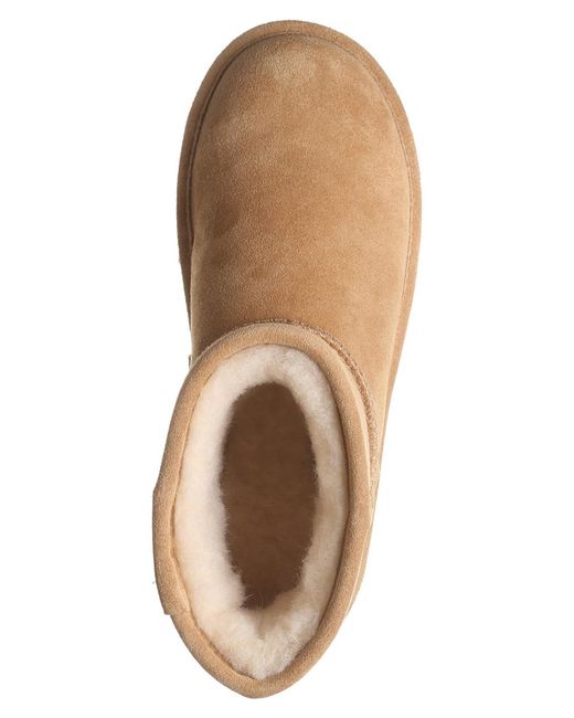 BEARPAW Natural Alyssa Solid Pull-on Ankle Boots