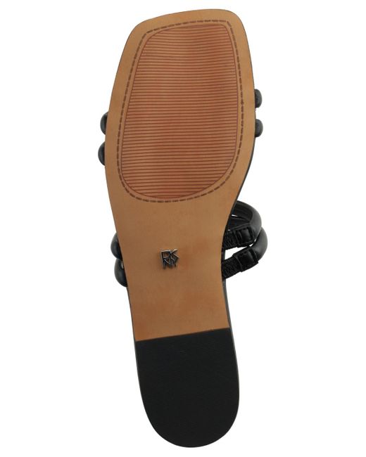 DKNY Black Dee Strappy Slide Sandals