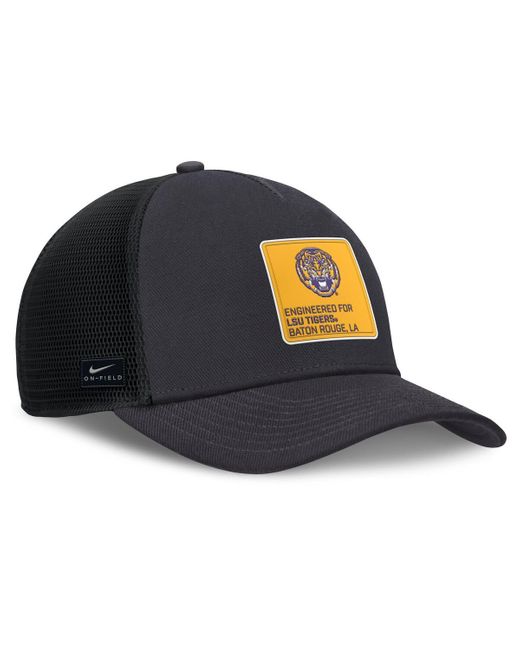 Nike Blue Anthracite/black Lsu Tigers 2025 On-field Rise Engineered Trucker Adjustable Hat for men