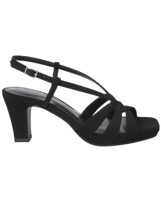 Easy Street Black Valorie Square Toe Platform Sandals