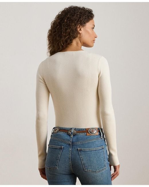 Ralph Lauren Natural Petite Crew Neck Sweater