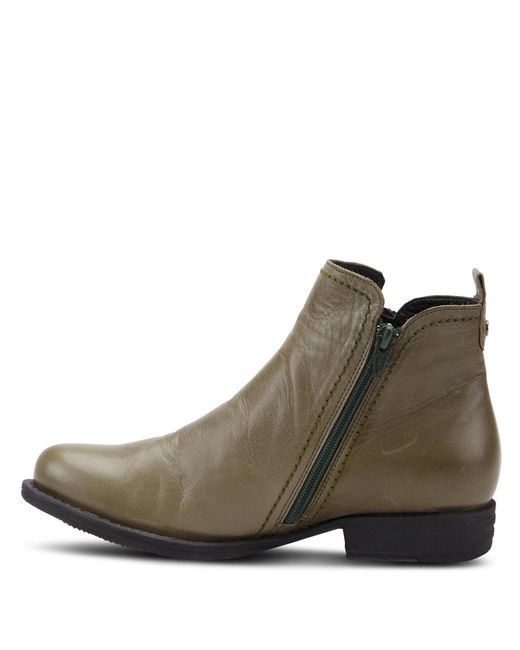 Spring Step Brown Oziel Leather Bootie