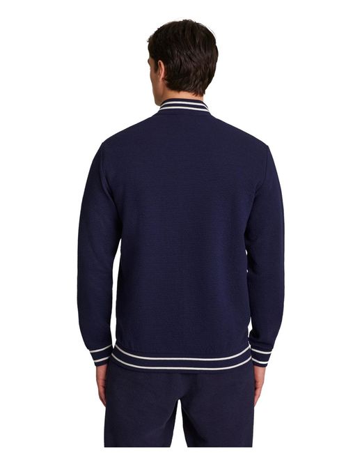 Reebok Blue Full-zip Mock Neck Jacket for men
