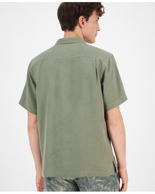 Tommy Bahama Green Al Fresco Tropics Silk Short-sleeve Shirt for men