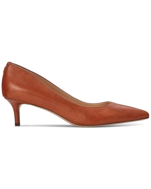 Ralph Lauren Brown Adrienne Pointed-toe Pumps