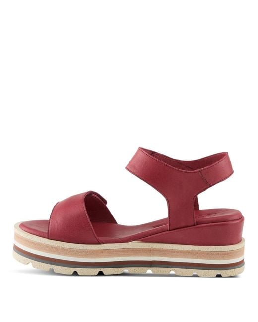 Spring Step Red Hileman Platform Sandal