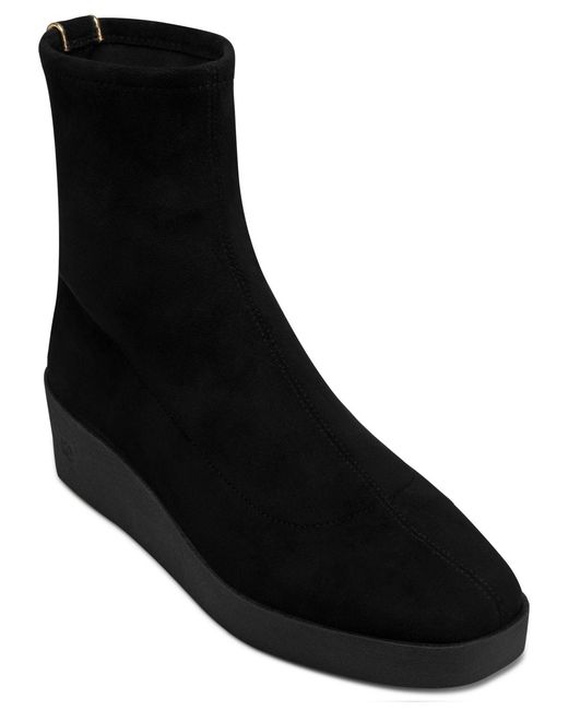 Donna Karan Black Valory Wedge Booties