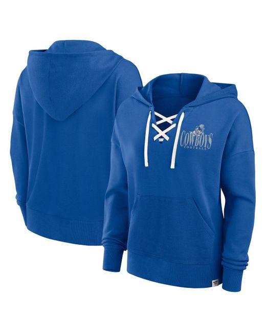 Fanatics Women's Blue Dallas Cowboys Blitz Left Lace-up Pullover